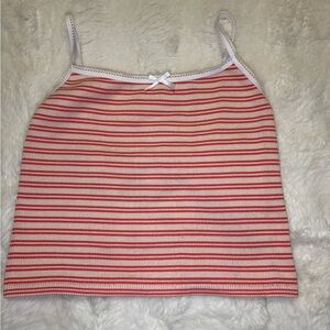Striped Red and White Tank Top